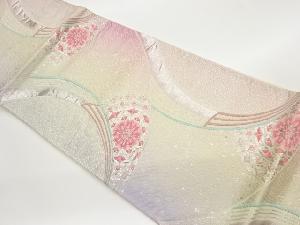 華紋に変わり扇模様織出し袋帯